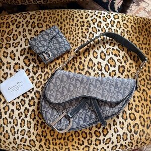 Christian Dior Saddle Bag and Wallet Set